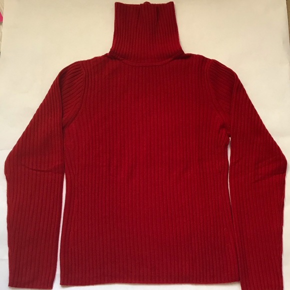 J. Crew Sweaters - J. Crew Cashmere Turtleneck Sweater Medium Red